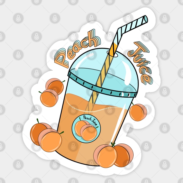 Peach Juice Sticker by Designoholic